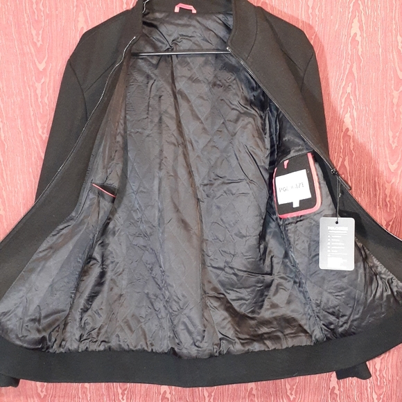 POLOGIZE BLACK LONG SLEEVE FULL ZIP ROUND NECK MEN'S JACKET SIZE S NWT - Picture 5 of 8